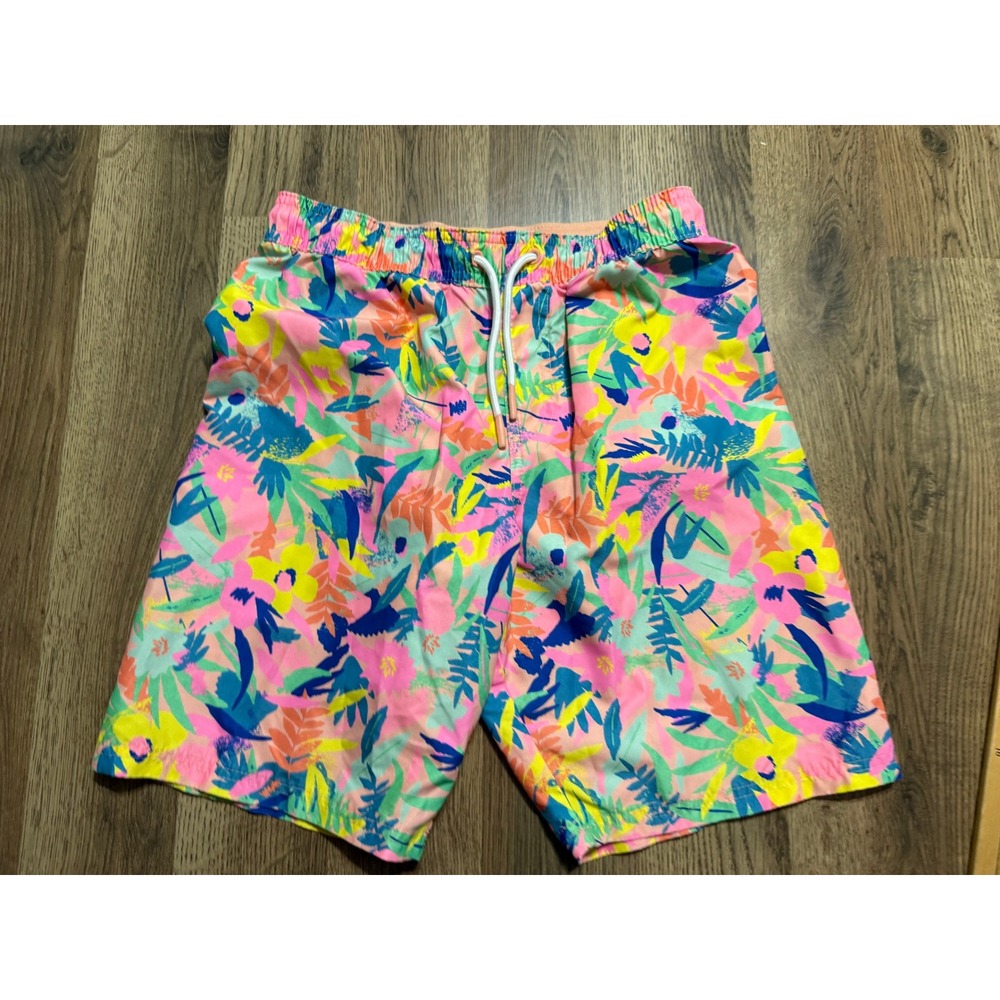 Cat & Jack Swim Trunks Boys Size XL (14) Pink Floral Board Shorts